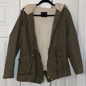 LoveTree army green jacket with soft interior, PERFECT FALL ATTIRE!